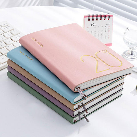 2022 Daily Weekly Planner Notebook Super Thick Diary Journal A5 Notepad Monthly Schedule Book Office Stationery