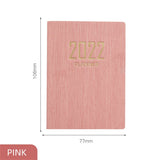 2022 Planner English Version 365days Agenda Organizer A7 Journal Notebook Time Notepad Memo Diary Reminder Book Student Supplies