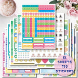2022 Planner Stickers Pack Scrapbooking Bullet Journal Supplies Diary Stickers for Notebooks Vintage Kawaii Stationery Stickers