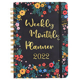 2022 Weekly & Monthly Academic Planner, A5 Daily Planner Spiral Notebook, 8.5" x 6.1",Hardcover with Thick Paper, Holidays, Tabs