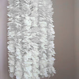 20pcs Beautiful White Artificial Silk Wisteria Flowers Hanging Rattan Bride Flowers Wedding Garland Vine Ivy Ceiling Decoration