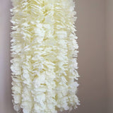 20pcs Beautiful White Artificial Silk Wisteria Flowers Hanging Rattan Bride Flowers Wedding Garland Vine Ivy Ceiling Decoration