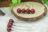 20pcs  Mini Fake Plastic Fruit Artificial Small Berries red cherry Stamen Pearlized Wedding Christmas DIY Decorative