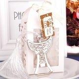 20pcs/lot Party Favors Wedding Gifts Personalized Beer Opener Creative Angel and Cross Presents For Baby Shower Guest Giveaways