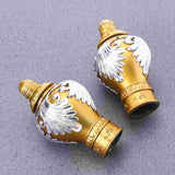2pcs Rome Pole Curtain Rod End Decoration for Bedroom Living Room 28mm (Gold)