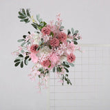 3D Artificial Flower Arrangement Set Wedding Arch Backdrop Decor Corner Triangle Flower Wall Flower Row Customized Corner Flower