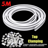3M 5M 6M Flexible Ceiling Curtain Track Rail Bendable Window Rod Straight Curve Curtain Accessories Top Side Clamping Home Decor