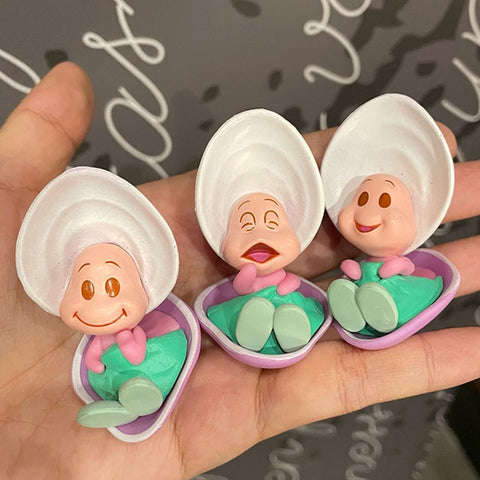 3Pcs/Set Kawaii Alice in Wonderland Young Oyster Baby Action Figure Dolls Toys Cartoon Alice Curious Oysters Anime Figures Gifts