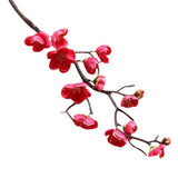 4 Colors Artificial Flowers Chinese Plum Cherry Blossoms Silk Flowers Sakura Tree Branches Home Wedding Decor