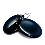4 pc Black Soft Rubber Squeeze COIN HOLDER Keychain Money Change Purse Oval tote Pinata Birthday Party Favour Favors Game Gift