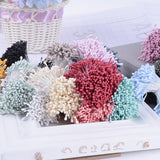400pcs 7cm Stamens Artificial Flowers Mixed Double Heads Use For Wedding Home Decoration Ccrapbook Diy Flower Accessories Crafts