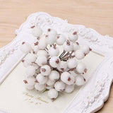 40Pcs Artificial Flowers Mini Christmas Foam Spike Artificial Berry Bouquet For Home Plant Wall Wedding Decoration Cereals Decor