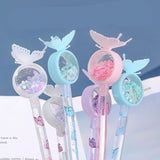 4Pcs Sequin Butterfly Neutral Pen Wedding Bridesmaid Guest Gifts Kids Birthday Baby Shower Party Favors Office & School Souvenir