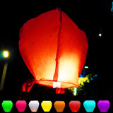 5-30Pcs Chinese Paper Sky Flying Wishing Lanterns Fly Candle Lamps Wishing Light Christmas Party Wedding Festival Decoration