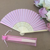 50PCS Personalized Engraved Bamboo Folding Silk Hand Fan Customized Photo Printing Wedding Favor Birthday Baby Shower Party Gift