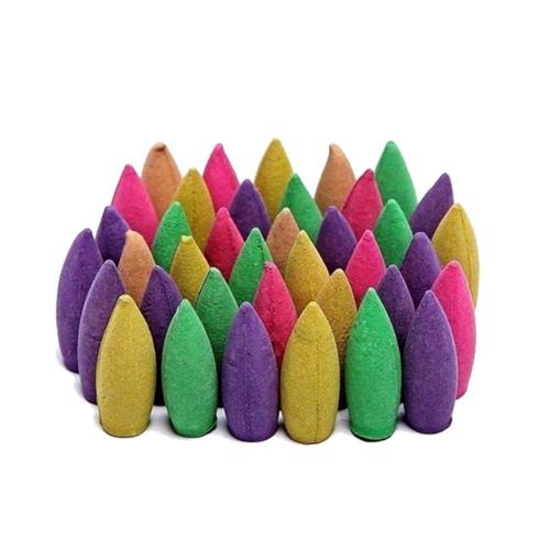 50Pcs Mixed Scent Fragrance reflux cone sandalwood Towers Incense Cone Sandalwood Fresh Air Aroma Spice Backflow incense