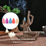 50pc Mixed Backflow Incense Cones Anti-odour Cone Mix Scent Air Purifier for Reflux Tower Incense burner Tea House Meditation
