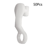 50pcs/pack Decoration Indoor Drape Accessories Ring Window Rail Runner Clip On Track Curtain Glider Hook Bathroom Replacement