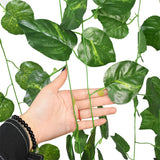 5pcs 230cm Green Artificial Leaves Garland Fake Ivy Leaf Plants Vine Creeper Wreath for Home Garden Wedding DIY Party Decoration