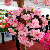 5pcs Begonia Cherry Flower Vine 180cm Long Fake Wall Pleiopetalous Sakura for Wedding Party Home Artificial Decorative Flowers
