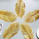 5pcs Gold Artificial Monstera Tropical Plam Tree Leaves Photography Background Fake Plants for Wedding Birthday Party Home Decor