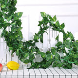 5pcs/Lot 230cm Green Leaf Artificial Ivy Leaves Garland Plant Vine DIY Silk Grape For Home Wedding Decoration Garden Party Decor