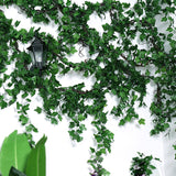 5pcs/Lot 230cm Green Leaf Artificial Ivy Leaves Garland Plant Vine DIY Silk Grape For Home Wedding Decoration Garden Party Decor