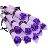 5pcs Soap Rose Artificial Flower Girl Friend Valentine's Day Gift Anniversary Flowe Fake Rose Soap Flower Wedding Deco