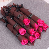 5pcs Soap Rose Artificial Flower Girl Friend Valentine's Day Gift Anniversary Flowe Fake Rose Soap Flower Wedding Deco