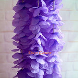 60PCS 100CM Artificial Hydrangea Orchid Wisteria Flower String For DIY Simulation Wedding Arch Square Rattan Wall Hanging Basket