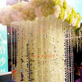 60PCS 100CM Artificial Hydrangea Orchid Wisteria Flower String For DIY Simulation Wedding Arch Square Rattan Wall Hanging Basket