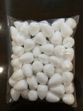 60pcs White Water Drop Modeling Foam Rose Bud For Nylon Stocking Flower Accessories Polystyrene Styrofoam Buds 2.5cm 0.98in