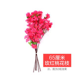 65cm 5pcs Plum Cherry Blossoms Artificial Silk Flower Flores Sakura Tree Branches Home Table Living Room Decor DIY Wedding Decor