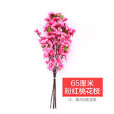 65cm 5pcs Plum Cherry Blossoms Artificial Silk Flower Flores Sakura Tree Branches Home Table Living Room Decor DIY Wedding Decor