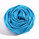 6pcs/lot 5CM 20Colors Novelty Artificial Soft Satins Ribbon Rolled Rose Fabric Artificial Flowers For Wedding Decoration