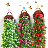 7.54ft Artificial Flowers Rose Ivy Vine Wedding Decor Real Touch Silk Flower Garland String With Leaves For Home Hanging Decor