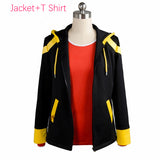 707 Cosplay Costume Mystic Messenger Saeyoung Choi Cosplay Zipper Jacket Luciel Seven Hoodies 707 Red T-shirt Orange Wig Glasses