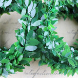 7Meters Silk Wreath Green Leaf Iron Wire Artificial Flower Vine In Rattan For The Car Decoration DIY Wedding Decoration 1Pcs/lot