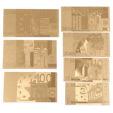 7PCS 5/10/20/50/100/200/500 Euro Gold Commemorative Coin Collection Fake Money Souvenir  Decoration