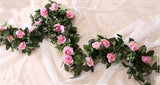 9 Heads/11 Heads Artificial Rose Flower Fake Hanging Fake Rose Vine Plants Leaves Artificials Garland Flowers Wedding Decoration