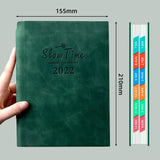 A5 200 Sheets Color Notebook Notepad Planner 2022 Daily Journal Weekly Month Year Planner Cahier Notbook Office school supplies