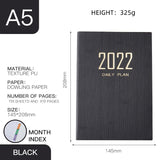 A5 Diary Portable Notebook 2022 Journal Double Side Notepad PU Cover Waterproof Material Notebooks Booklet School Office Supplie