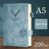 A5 Journal Notebook 200 Pages Retro Planner Office Work Business Notepad Soft Leather Diary Notepad School Supplies Stationery