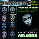 APP Edit LED Variable Face Glow Mask Demon Slayer Mask LED MASK Realistic Mask Halloween Party &amp; Rave Glow Mask Charms Halloween