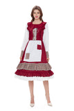 Adult Anime Maid Cosplay Costume Lolita Dress Medieval Sweet Wine Red Gothic Sexy Party Fancy Girl Halloween