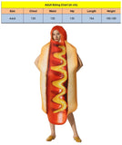 Adult Kids Funny 3D Print Food Sausage Dog Costumes Halloween Men Women One-Piece Anime Suit Carnival Party Cosplay