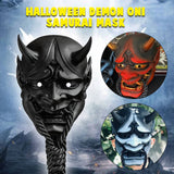 Adult Unisex Halloween Japanese Sealed Prajna Devil Hannya Noh Kabuki Demon Oni Samurai Full Face Mask Red Black Blue