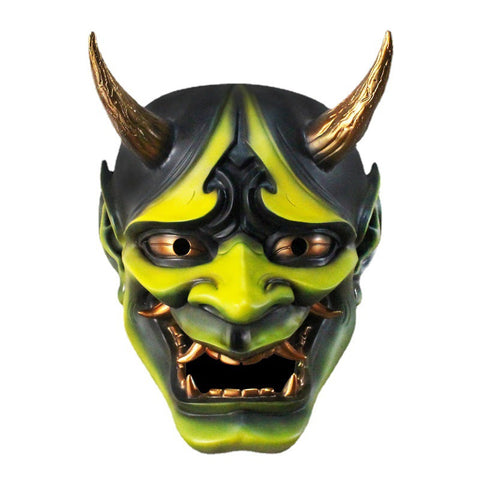 Adult Unisex Resin Japanese Prajna Noh Kabuki Halloween Cosplay Masks Monster Demon Oni Samurai Props Grimace Full Face Mask