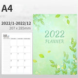 Agenda 2022 Planner Stationery Organizer A4 Notebook Journal Office School Diary Sketchbook Daily Notepad Note Book