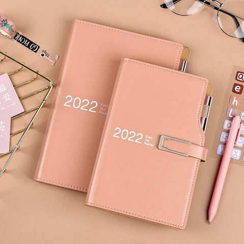Agenda 2022 Planner Stationery Organizer A6 A5 Notebook and Journal with Pen Weekly Diary Notepad School Sketchbook Note Book